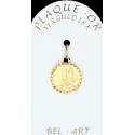 Médaille plaqué-or - Lourdes Appar. - 14 mm