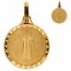 Medaille H Benedictus - 14 mm - Metaal Verguld 