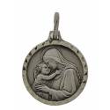 Medaille OLV met Kind - 16 mm - Metaal Verzilverd 
