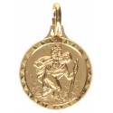 Medaille H Kristoffel - 14 mm - Metaal Verguld 