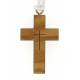 Croix s/cordon - 30 x 20 mm - Bois d'olivier