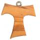 Croix Tau s/cordon - 30 mm - Bois d'olivier