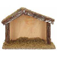 Cabane vide pour personnages de crèche de 13 cm (32x17,5x25cm)