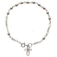 Armband-tientje - zilver met rhodium - 4 mm + Doosje 
