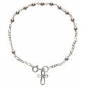 Armband-tientje - zilver met rhodium - 4 mm + Doosje 
