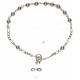 Armband-tientje - zilver met rhodium - 4 mm + Doosje 