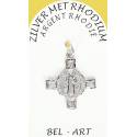 Croix Argent Rhodié St Benoît - 22 X 22 mm