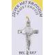 Croix Argent Rhodié St Benoît - 35 X 22 mm