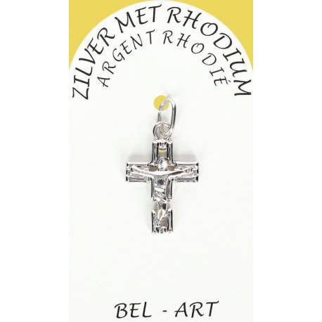 Croix Argent Rhodié - 16 X 13 mm