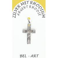 Croix Argent Rhodié - 20 X 12 mm
