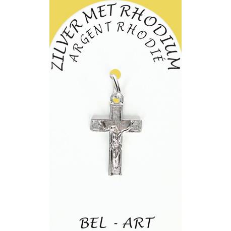 Croix Argent Rhodié - 20 X 12 mm