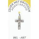 Croix Argent Rhodié - 20 X 12 mm