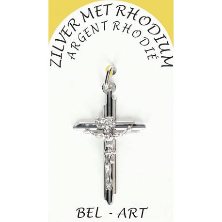 Kruisje Zilver + Rhodium - 30 X 20 Mm 