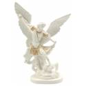 Statue 20 cm - Albâtre + Or - St Michel