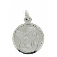 Medaille Engel - 12 mm - Metaal + Rhodium 