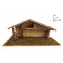 Cabane vide pour personnages de crèche de 12 cm (52x19x23cm)