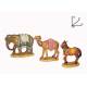 Chameau, éléphant et cheval de 13 cm pour crèche de Noël