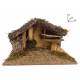 Cabane vide pour personnages de crèche de 15 cm (50x25x31cm)