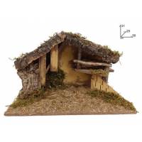 Cabane vide pour personnages de crèche de 15 cm (50x25x31cm)