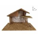 Klassieke lege kerststal voor kerstfiguren van 15 cm (50x26x31cm) 