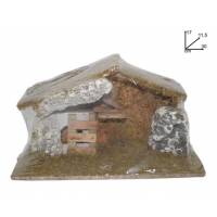 Cabane vide pour personnages de crèche de 7-8 cm (30x17x11.5cm)