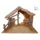 Klassieke lege kerststal voor kerstfiguren van 30 cm (70 x 38 x 51cm) 