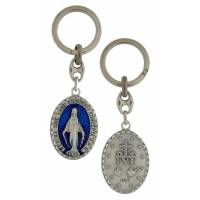 Porte-Clefs - Miraculeuse Ov38 mm - Métal + Email Bleu