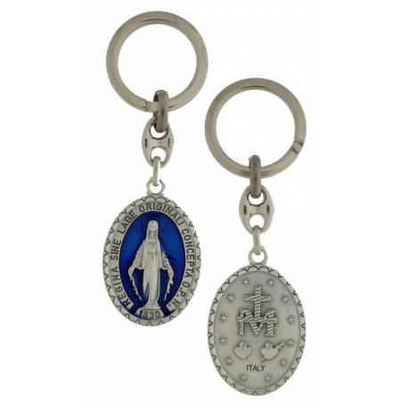 Sleutelhanger - Wonderbare Ov38 mm - Metaal + Email Blauw 