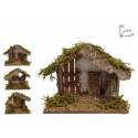 Cabane vide pour personnages de crèche de 9-10 cm (25x12.5x20cm)