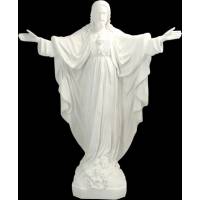 Statue Sacré Coeur de Montmartre 65 cm en résine blanche