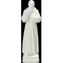 Statue Padre Pio 30 cm en résine blanche