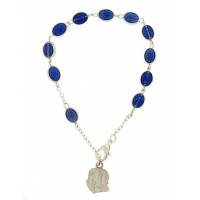 Armband-tientje Wonderdadige Medailles email blauw 