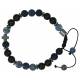 Mannenarmband met halfedelstenen onyx + hematiet + sodaliet 