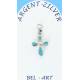 Croix Argent "Opal" 15 X 10 Mm