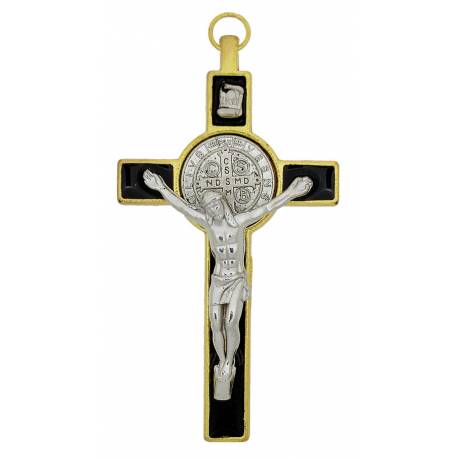 Croix St Benoît - 8 X 4 cm - Email Noir + Boîte
