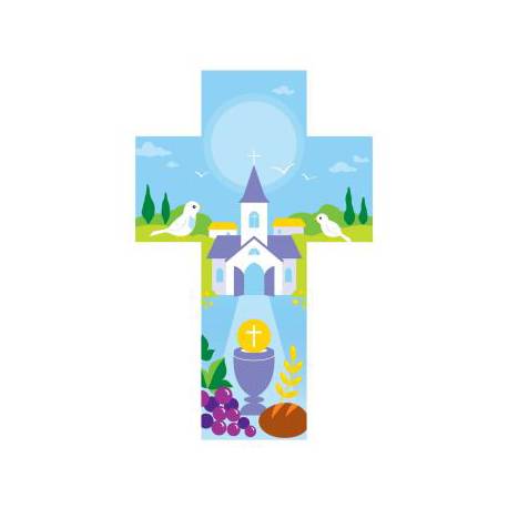 Croix murale communion 14 cm