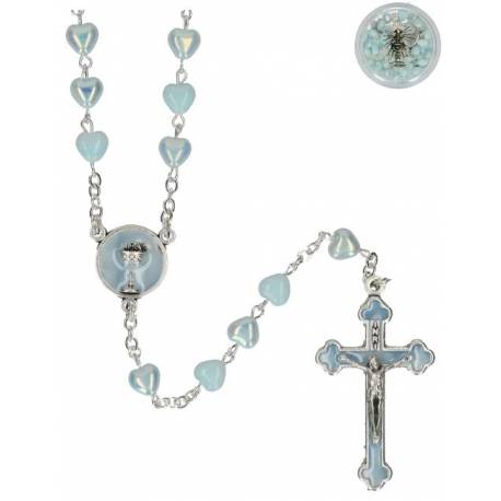 Chapelet - Bleu irisé - Bte Communion