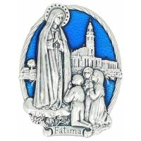 Cadre métal s/pied Email bleu 3 X H4 cm App. Fatima