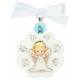 Kader / Wieg - Bloem / OLV biddend - 7 X 9 cm - Wit 