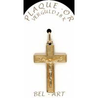 Kruisje plaqué-goud - 30 X 20 mm 