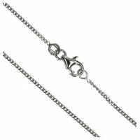 Gourmette 38 cm+Mousqueton - Argent Rhodié