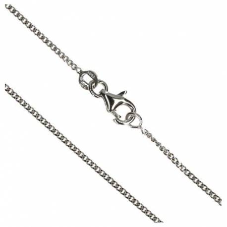 Gourmette 45 cm+Mousqueton - Argent Rhodié