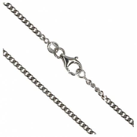Gourmette 60 cm+Mousqueton - Argent Rhodié