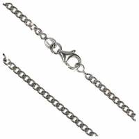 Gourmette 60 cm+Mousqueton - Argent Rhodié