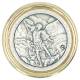 Médaille aimantée Saint Michel 30 mm bord doré