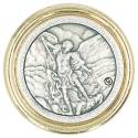 Médaille aimantée Saint Michel 30 mm bord doré