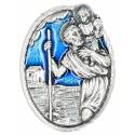 Automagneet H Kristoffel 33 mm Email Blauw 