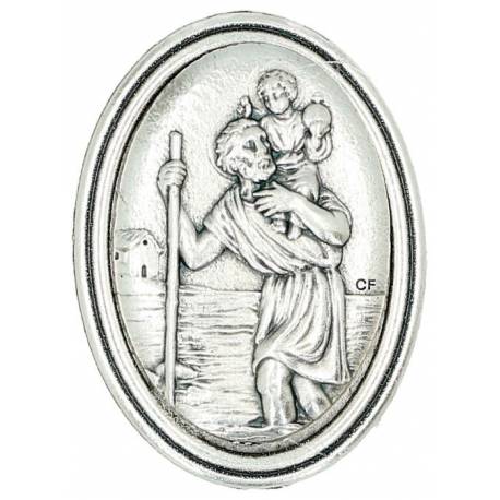Médaille aimantée St Christophe Ov 33 mm
