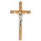 Croix murale 25 cm Bois d'olivier