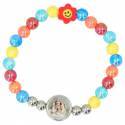 Armband op elastiek multicolor 